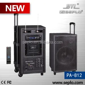 Profesional Portabel amplifier PA-812, profesional wireless PA suara amplifier, trolly amplifer