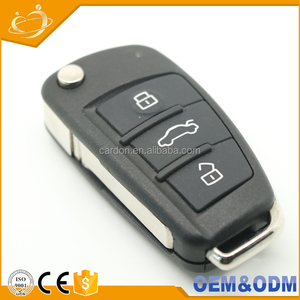 Auto Clé Cas Logo personnalisé Pliant Flip <span class=keywords><strong>3</strong></span> Boutons À Distance voiture Shell Key Case Pour Audi A3 A4 A6 A6L A8 - Product Image 1