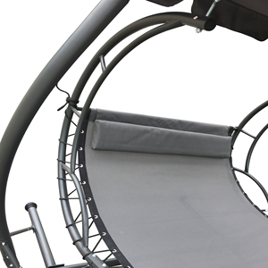 <span class=keywords><strong>Lit</strong></span>-balançoire d'extérieur en Textile, <span class=keywords><strong>Double</strong></span>, hamac, canopée, chaise <span class=keywords><strong>de</strong></span> soleil à <span class=keywords><strong>bascule</strong></span> avec oreiller, Patio - Product Image 5