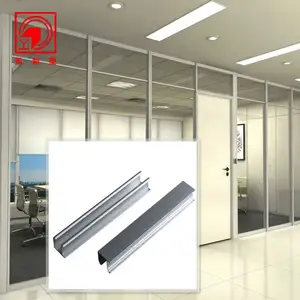 Profilo in alluminio guangzhou elettroforesi nastro matt alluminio partizione sezioni per ufficio