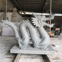 Statue de dragon chinois grandeur nature en bronze, décoration