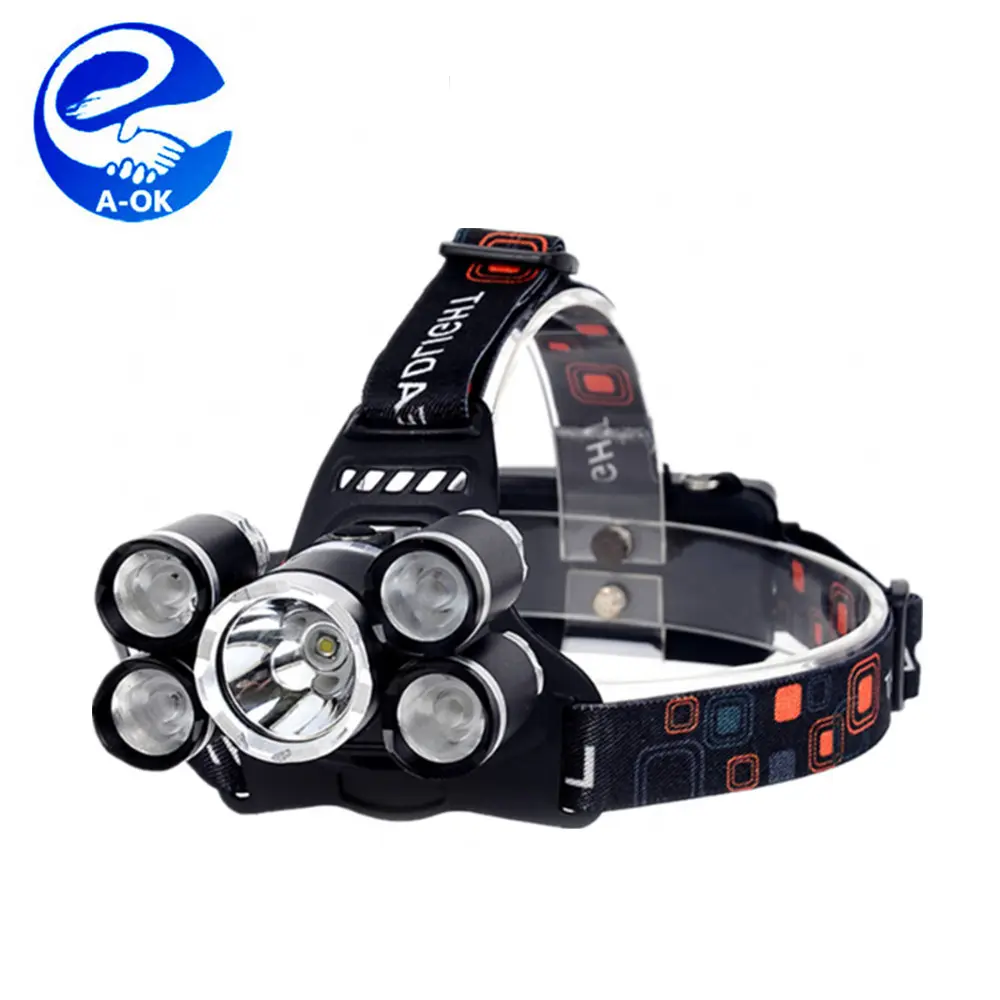 Manufacturer Supply Best Good 2* 18650 Battery Powered Three- head High Power 10W led Rechargeable led Headlamp