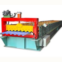 Machine de construction de panneaux de carreaux, machine à modeler les carreaux de toit en métal, roulage à froid à l'arc