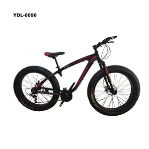 China Produto 26 Polegadas 24 Velocidade Bicicleta Gordura Alta Aço Carbono Bicicleta Da Neve