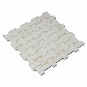 Doğrudan Fabrika Fiyat <span class=keywords><strong>1X2</strong></span> basketweave mozaik Dolomiti vietnam kristal beyaz mermer fayans - Product Image 6