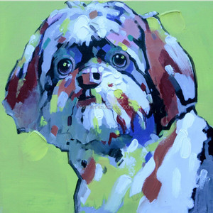 Vente chaude oeuvre animaux <span class=keywords><strong>photos</strong></span> à la main Cool <span class=keywords><strong>chien</strong></span> photo sur toile pour salon décoration <span class=keywords><strong>chien</strong></span> peinture - Product Image 4