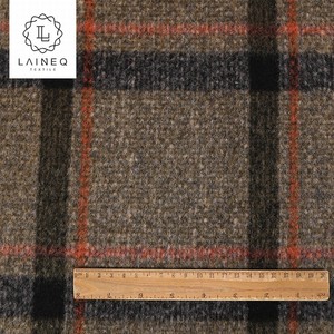 Respirant doux chaud en peluche <span class=keywords><strong>plaid</strong></span> carreaux tweed laine tissu pour manteau d'hiver - Product Image 4