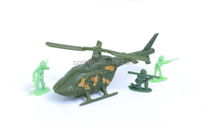 Jouet <span class=keywords><strong>d</strong></span>'<span class=keywords><strong>hélicoptère</strong></span> <span class=keywords><strong>militaire</strong></span> et de figurines <span class=keywords><strong>d</strong></span>'armée en PVC personnalisé OEM - Écologique 12 cm Multicolore - Product Image 2
