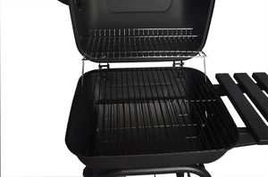 SEJR Noir Charbon <span class=keywords><strong>Baril</strong></span> <span class=keywords><strong>Barbecue</strong></span> avec Cheminée 92x56x107 cm - Product Image 3