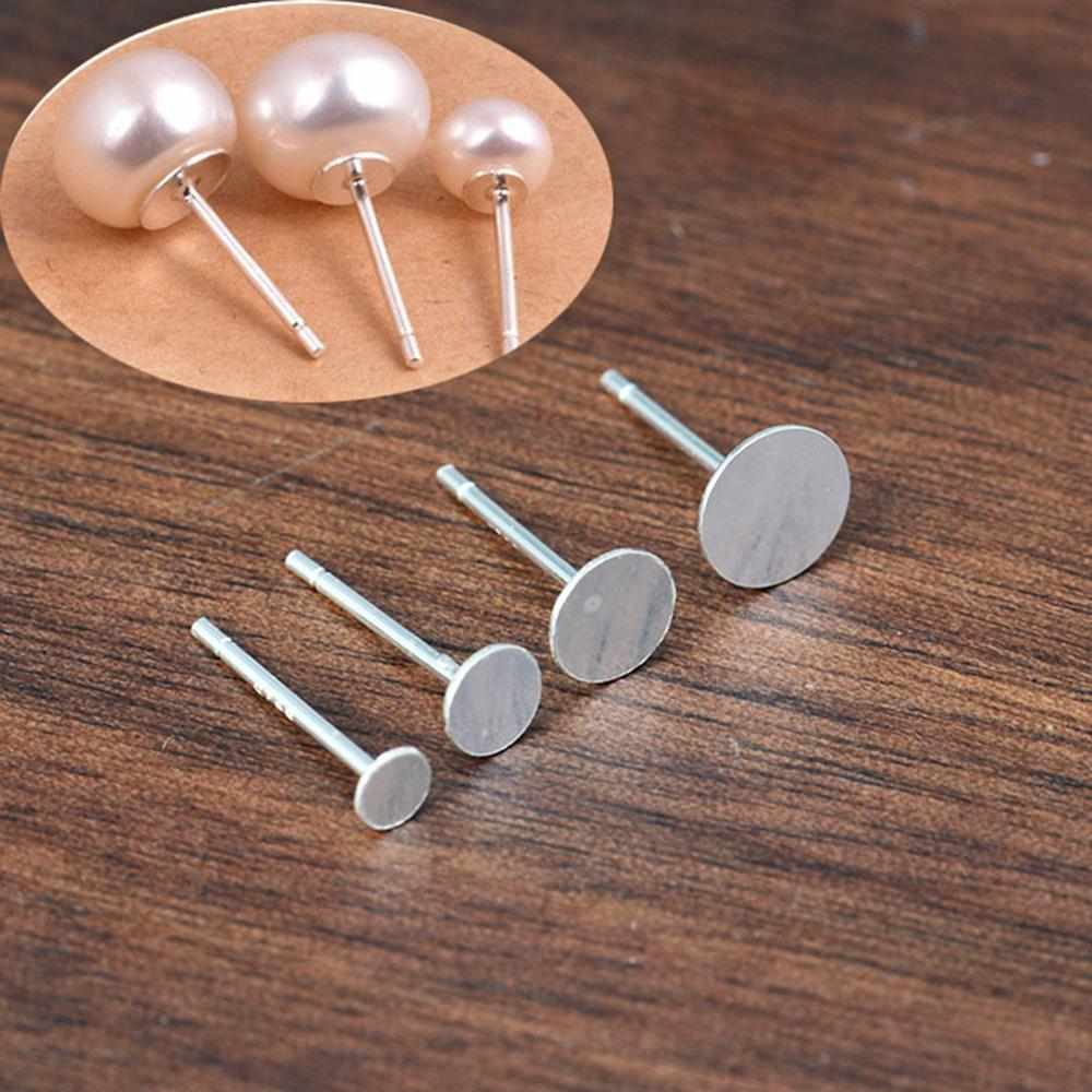 Beadsnice ID 26689 925 bijoux en argent Sterling boucles d'oreilles résultats avec dos d'oreille en plastique