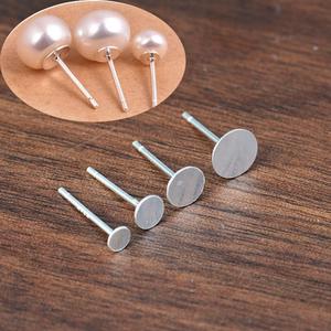 Beadsnice kimliği 26689 925 gümüş takı saplama küpe bulguları ile plastik kulak yedekler