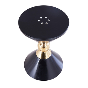 Rotondo nero po 'elegante lato caffè divano tavoli e alla fine tavoli centro tavolo del salotto - Product Image 5