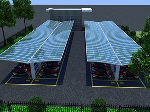 Abri de stationnement de <span class=keywords><strong>voiture</strong></span> préfabriqué en aluminium de haute qualité pour pare-soleil - Product Image 2