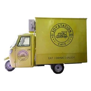 Уличный Электрический трехколесный велосипед Piaggio Ape, грузовик для приготовления мороженого, продажа тележек