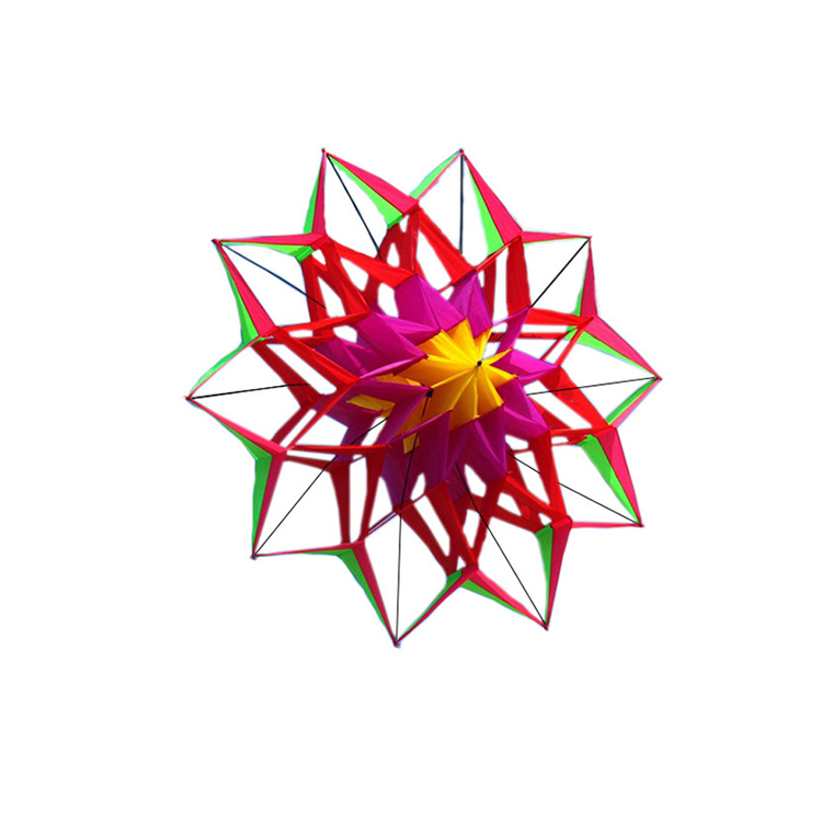 Новый высококачественный 3D воздушный змей с цветком лотоса с ручкой и линией, хороший воздушный змей