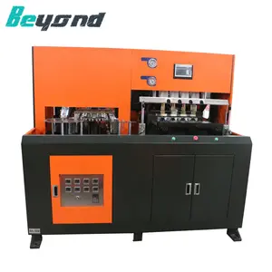 Manual 4 cavity semi automatic pet blowing machine machine to make pet bottle beyond bottle new pet stretch blow moulding