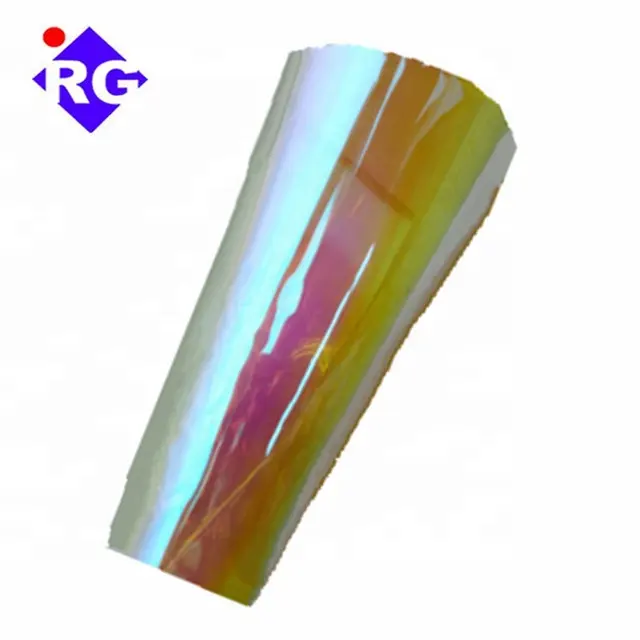 Dichroic Iridescent Magic Color PVC Vinyl Transparent Lamination Film For Clothes, Shoes, Bags