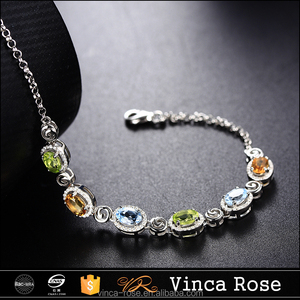 Venta caliente Color es <span class=keywords><strong>rica</strong></span> pulsera de plata de la manera al por mayor del alibaba italia - Product Image 3