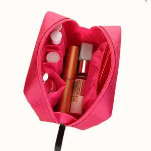 Trousse de maquillage, Mini sac à cosmétiques pour emporter le kit de toilette à fermeture éclair