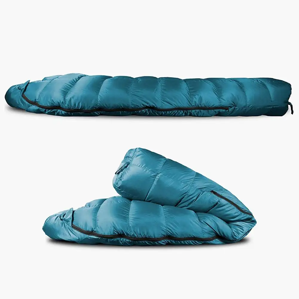 Woqi Outdoor Camping Duck Down Sleeping Bag Compact Mummy Sleeping BagとCompression