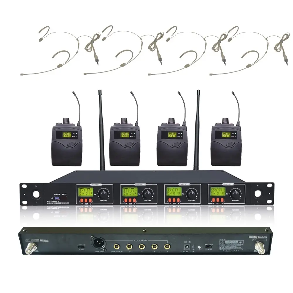 U4 OK-3B HM-4035 Professionele UHF Draadloze Verborgen Headset Microfoon voor Leraar