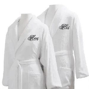 Luxurious Soft Plush Durable 100% Cotton Terry Cloth His & Her Best Gift Bathrobe Set