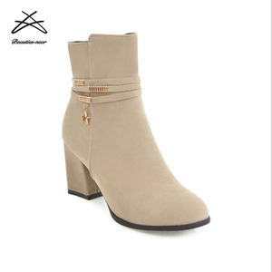 2018 nuovo arrivo romano <span class=keywords><strong>stivaletti</strong></span> <span class=keywords><strong>tacco</strong></span> basso stivali <span class=keywords><strong>donna</strong></span> - Product Image 4