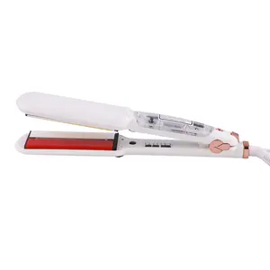 2023 Novo Produto Portátil Vapor Titânio Personalizado Sem Fio Turmalina Cerâmica Iônica Infravermelho Cabelo Flat Iron LCD Elétrico 50W