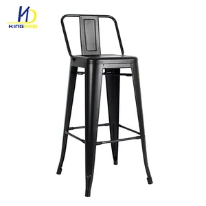 Moderne langlebige Esszimmer-Metall-Eisen-Stahl-Cafeteria Bar Hocker Stuhl