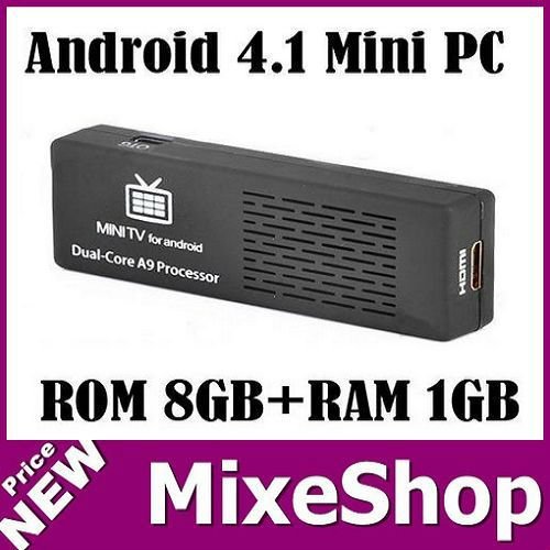 Mk808 ug802iii android tv smart dongle 4.1 androide pc mini rk3066 1g ram 8g a9 de doble tv mk808 hdimi dongle