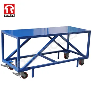 Torin DZ345สี่ล้อโลหะพื้นที่ปรับแต่ง Handcart เหล็กม้วนภาชนะ