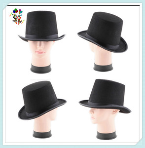 Western Party Style Gentleman Magician Black Felt Top Hats HPC-2095 - Product Image 6