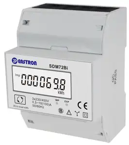 SDM72Bi MID Disetujui 3 Phase 4 Wire Pulse Output Bi-Directional Pengukuran Din Rail Meter Listrik