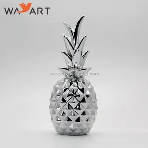Декоративный Блестящий серебряный фарфор ананас для рекламы