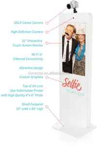 Cheap 42" touch screen photobooth party wedding portable photo booth