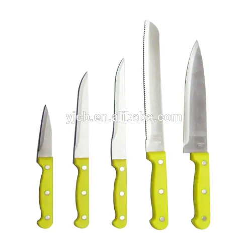 Набор ножей с яркой желтой ручкой, множество вариантов поставки с завода