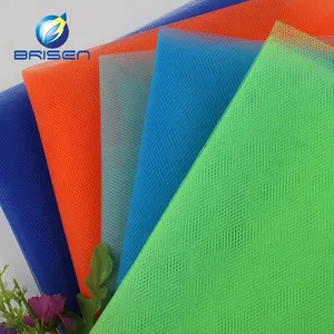 Polyester Tulle Net Fabric Colorful Plain 20D Knit Material 100 Polyester Cheap Mosquito Net Tulle Fabric Wholesale For Upholstery