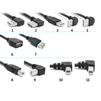 USB 2.0 A타입 to L형 5핀 마이크로 USB 케이블 0.3m
