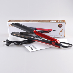LUHAO Kemei KM-531 profesional de cerámica <span class=keywords><strong>Nano</strong></span> <span class=keywords><strong>plancha</strong></span> de pelo de titanio plana de hierro con LED venta al por mayor - Product Image 5