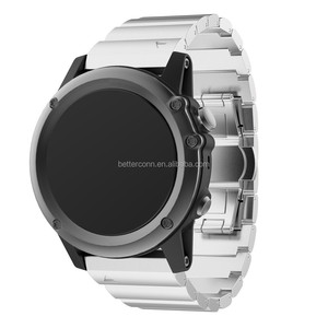 Correa de metal de acero inoxidable de 26 mm de ancho para <span class=keywords><strong>Garmin</strong></span> Band, correa de reloj de metal para <span class=keywords><strong>Garmin</strong></span> Fenix <span class=keywords><strong>3</strong></span> GMFNX3BBMB - Product Image 5