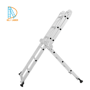 Escalera de aluminio estantería con 4*4 Pasos de escalera multipropósito de aluminio plegable escalera - Product Image 4