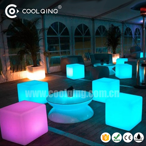43CM multicolore RGB <span class=keywords><strong>LED</strong></span> cubo luce telecomando illuminazione d'atmosfera bancone Bar per casa Hotel sala da pranzo per eventi all'aperto