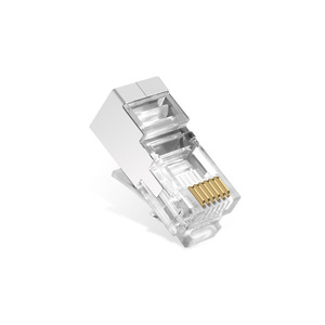 Conector blindado 6p6c rj12, melhor preço de fábrica, adaptador com conector e concha de cobre rj11, plug modular, XL-217