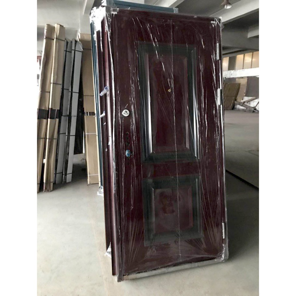 China hot supplier iron single door design for main door model iron safety door