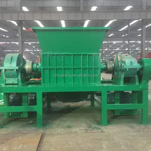 Double shaft Heavy Waste Plastic Paper Tire Shredder Recycling Machine