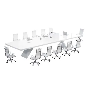 Wit Vergadertafel Stoelen Moderne Boardroom Seminar Teamwork Vergadertafel