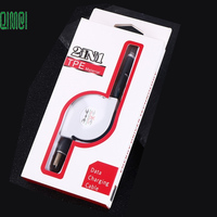 Emballage Blister en papier avec LOGO personnalisé, câble de données, boîte d'emballage pour câble USB, 20 pièces