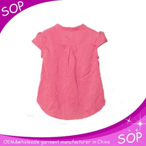 Vêtements d'été à manches courtes pour enfants, chemises en coton, design de petites filles - Product Image 2