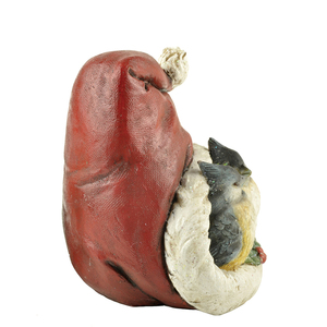 Polyresin pareja azul pájaros <span class=keywords><strong>en</strong></span> el sombrero de <span class=keywords><strong>Navidad</strong></span> para la decoración - Product Image 4