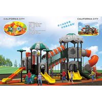 Chine Commerciale En Plastique Toboggan Enfants Équipements de Jeux En Plein Air
